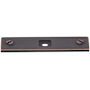 Top Knobs Channing 3 Inch Long Cabinet Knob Backplate from the Barrington Series Umbrio