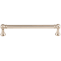 Top Knobs Kara 6-5/16 Inch Center to Center Handle Cabinet Pull from the Serene Series Brushed Satin Nickel