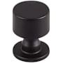 Top Knobs Lily 1 Inch Mushroom Cabinet Knob from the Serene Series Flat Black