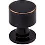 Top Knobs Lily 1 Inch Mushroom Cabinet Knob from the Serene Series Tuscan Bronze