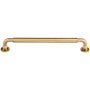 Top Knobs Lily 7-9/16 Inch Center to Center Handle Cabinet Pull from the Serene Series Honey Bronze