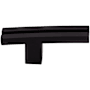 Top Knobs Inset Rail 2-5/8 Inch Long Designer Cabinet Knob from the Sanctuary Collection Flat Black
