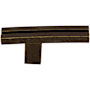Top Knobs Inset Rail 2-5/8 Inch Long Designer Cabinet Knob from the Sanctuary Collection German Bronze