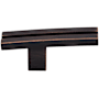 Top Knobs Inset Rail 2-5/8 Inch Long Designer Cabinet Knob from the Sanctuary Collection Tuscan Bronze