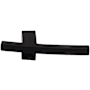 Top Knobs Slanted 3 Inch Long Finger Cabinet Pull from the Sanctuary Collection Flat Black