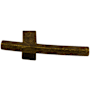 Top Knobs Slanted 3 Inch Long Finger Cabinet Pull from the Sanctuary Collection German Bronze