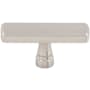 Top Knobs Devon 2-3/8 Inch Bar Cabinet Knob Brushed Satin Nickel