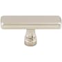 Top Knobs Devon 2-3/8 Inch Bar Cabinet Knob Polished Nickel