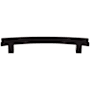 Top Knobs Flared 5 Inch Center to Center Bar Cabinet Pull from the Sanctuary Collection Flat Black