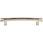 Top Knobs Flared 5 Inch Center to Center Bar Cabinet Pull from the Sanctuary Collection Brushed Satin Nickel