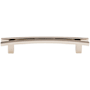 Top Knobs Flared 5 Inch Center to Center Bar Cabinet Pull from the Sanctuary Collection Polished Nickel