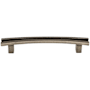 Top Knobs Flared 5 Inch Center to Center Bar Cabinet Pull from the Sanctuary Collection Pewter Antique