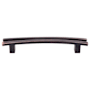 Top Knobs Flared 5 Inch (128 mm) Center to Center Bar Cabinet Pull from the Sanctuary Series - 10 Pack Tuscan Bronze