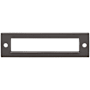 Top Knobs Hollin 3-3/4 Inch Center to Center Pull Backplate from the Lynwood Series Ash Gray