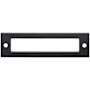 Top Knobs Hollin 3-3/4 Inch Center to Center Pull Backplate from the Lynwood Series Flat Black