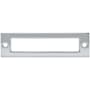 Top Knobs Hollin 3-3/4 Inch Center to Center Pull Backplate from the Lynwood Series Polished Chrome