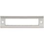 Top Knobs Hollin 3-3/4 Inch Center to Center Pull Backplate from the Lynwood Series Polished Nickel