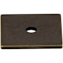 Top Knobs 1 Inch Square Cabinet Knob Backplate from the Sanctuary Series German Bronze