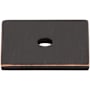 Top Knobs 1 Inch Square Cabinet Knob Backplate from the Sanctuary Series Tuscan Bronze