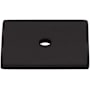 Top Knobs 1-1/4 Inch Square Cabinet Knob Backplate from the Sanctuary Series Flat Black