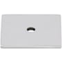 Top Knobs 1-1/4 Inch Square Cabinet Knob Backplate from the Sanctuary Series Polished Chrome