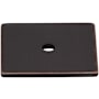 Top Knobs 1-1/4 Inch Square Cabinet Knob Backplate from the Sanctuary Series Tuscan Bronze
