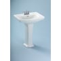TOTO Clayton 27" Pedestal Bathroom Sink with Single Faucet Hole Drilled and Overflow - Pedestal Included Cotton
