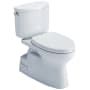 TOTO Vespin II 1.28 GPF Two Piece Elongated Toilet with Left Hand Lever - Seat Included Cotton