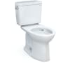 TOTO Drake 1.6 GPF Two Piece Elongated Toilet with Left Hand Lever Cotton