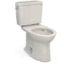 TOTO Drake 1.6 GPF Two Piece Elongated Toilet with Left Hand Lever Sedona Beige