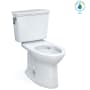 TOTO Drake 1.28 GPF Two Piece Elongated Chair Height Toilet with Left Hand Lever Cotton