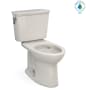 TOTO Drake 1.28 GPF Two Piece Elongated Chair Height Toilet with Left Hand Lever Sedona Beige