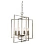Trans Globe Lighting El Capitan 4 Light 20" Wide Taper Candle Chandelier Antique Silver Leaf