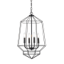 Trans Globe Lighting Journey 4 Light 16" Wide Taper Candle Lantern Chandelier Black