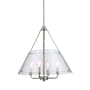 Trans Globe Lighting Alivia 4 Light 18" Wide Taper Candle Pendant Brushed Nickel