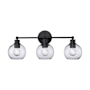 Trans Globe Lighting Polverini 3 Light 24" Wide Bathroom Vanity Light Black