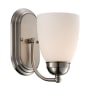 Trans Globe Lighting Clayton Single Light 6" Wide Bathroom Sconce with Marbleized Glass Shade Brushed Nickel