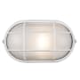 Trans Globe Lighting 6.5" Width 1 Light Flush Mount Bulkhead Outdoor Wall Sconce White