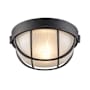Trans Globe Lighting 10" Width 1 Light Flush Mount Bulkhead Outdoor Wall Sconce Rust