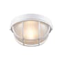 Trans Globe Lighting 10" Width 1 Light Flush Mount Bulkhead Outdoor Wall Sconce White