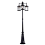 Trans Globe Lighting 3 Light Outdoor Post Lantern - 79" Height Post Included Black