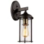 Trans Globe Lighting Blues Single Light 13-1/2" Tall Outdoor Wall Sconce Rubbed Oil Bronze / Antique Brass
