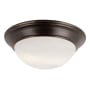 Trans Globe Lighting Bolton 3 Light 16" Wide Flush Mount Bowl Ceiling Fixture with Frosted Glass Shade Rubbed Oil Bronze