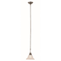 Trans Globe Lighting Perkins Single Light 7-1/2" Wide Mini Pendant with Marbleized Glass Shade Brushed Nickel