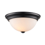 Trans Globe Lighting Mod Pod 12" Wide Flush Mount Bowl Ceiling Fixture Black