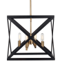 Trans Globe Lighting Ackerman 4 Light 13" Wide Cage Pendant Rubbed Oil Bronze / Antique Brass