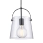 Trans Globe Lighting Curry 8" Wide Mini Pendant Black