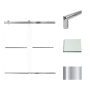 Transolid 62" High x 60" Wide Bypass Frameless Shower Door with Clear Glass Polished Chrome