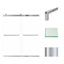 Transolid Brianna 70" High x 60" Wide Bypass Frameless Shower Door with Clear Glass Polished Chrome