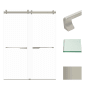 Transolid Brooklyn 80" High x 60" Wide Bypass Frameless Shower Door with Clear Glass Brushed Stainless